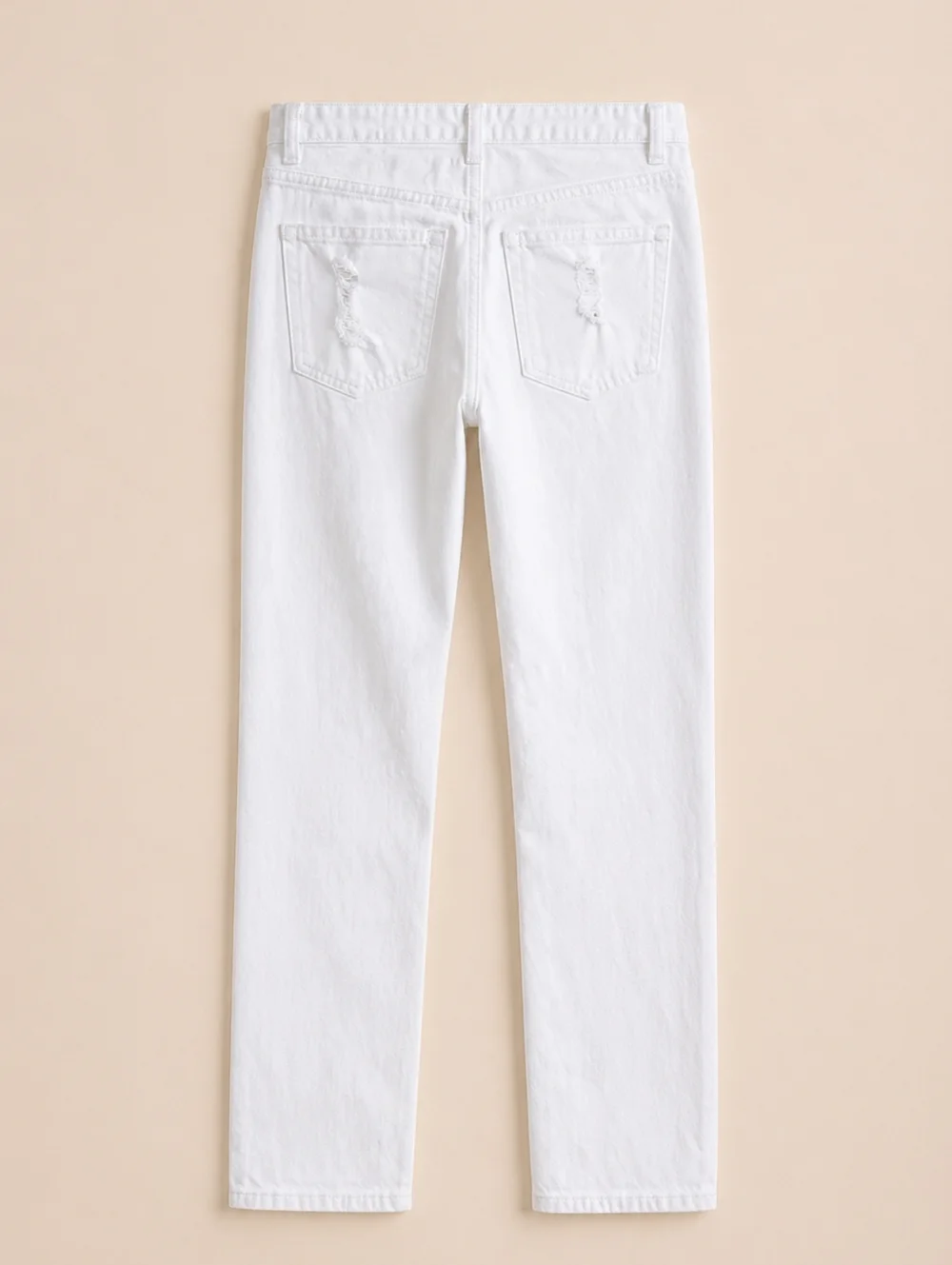 VIP Jeans White Distressed Straight Leg Denim Size 9/10 NWT High Rise  Casual - Picture 4 of 12